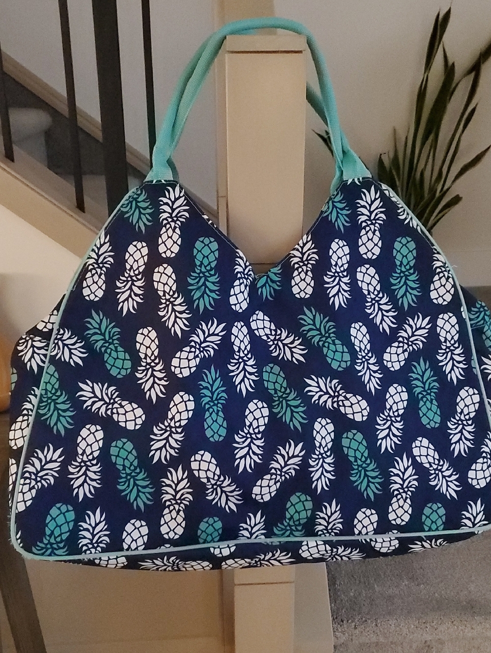 Huge Pineapple Beach Tote- Viv & Lou